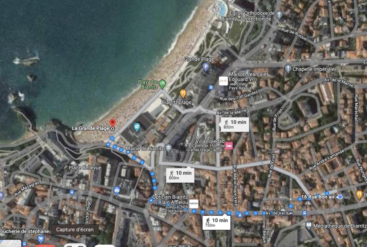 Biarritz Centre, Pres Avenue De Verdun, Cosy Apt 2 Pieces , Salon , Chambre Separe, Rue Tres Calme A 10 Minutes A Pied De La Grande Plage Kültér fotó